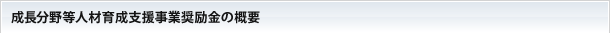 成長分野等人材育成支援事業奨励金の概要